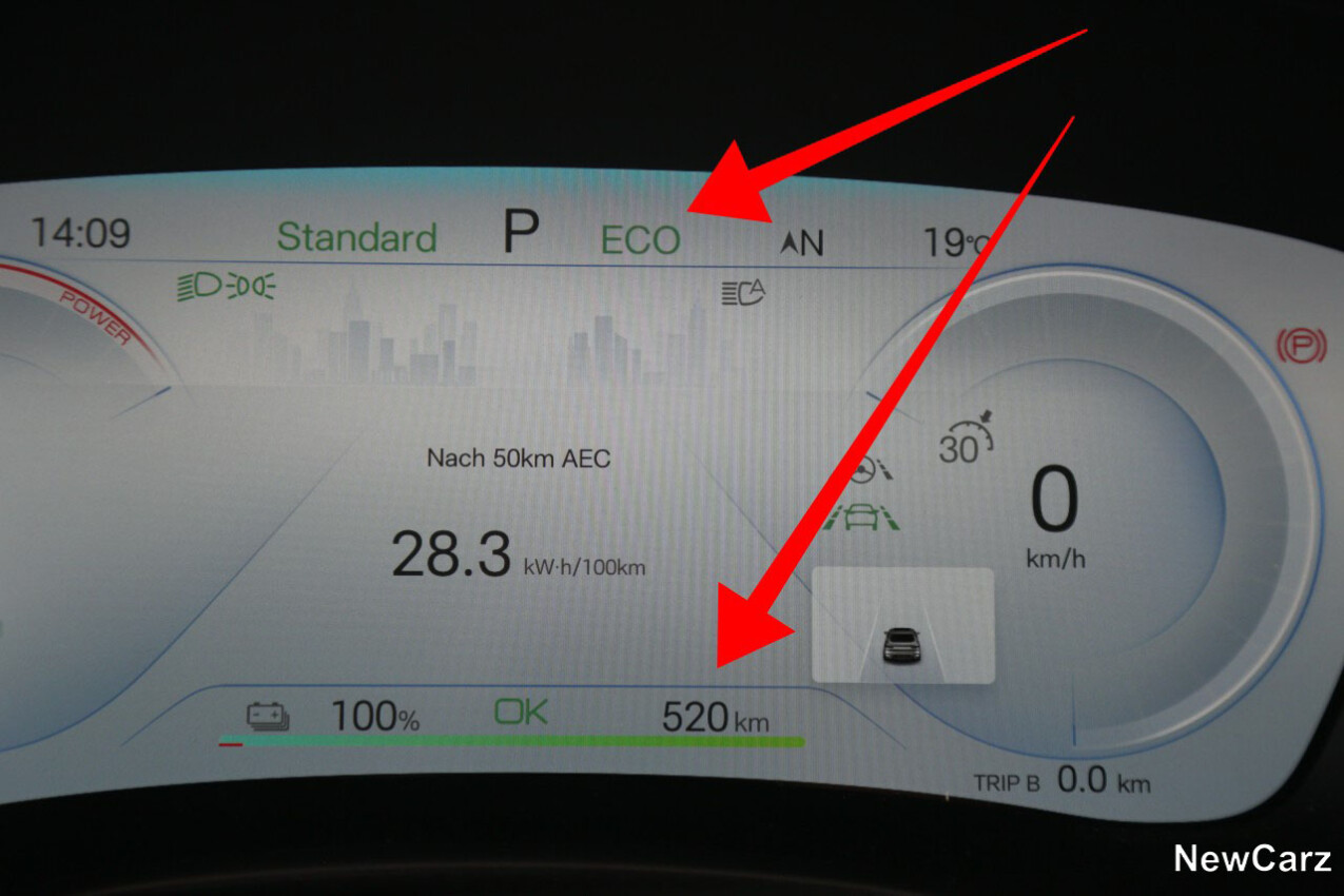 BYD Han Reichweite im ECO