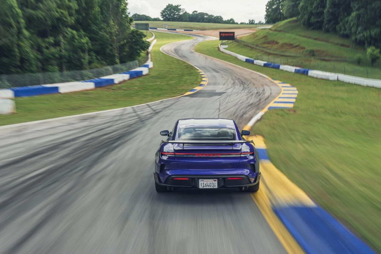 Porsche Taycan Turbo GT on race