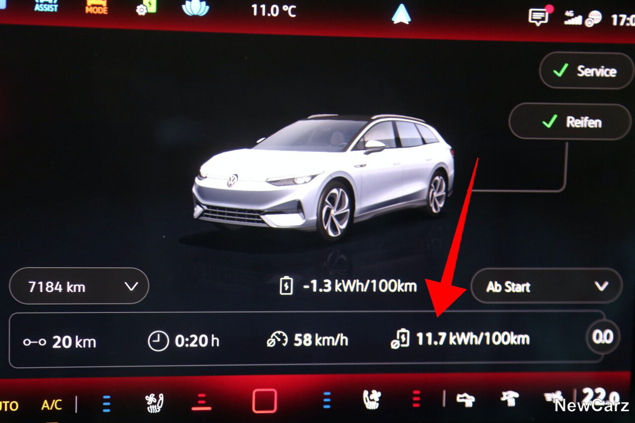 VW ID.7 Tourer Pro S Sparrunde Verbrauch