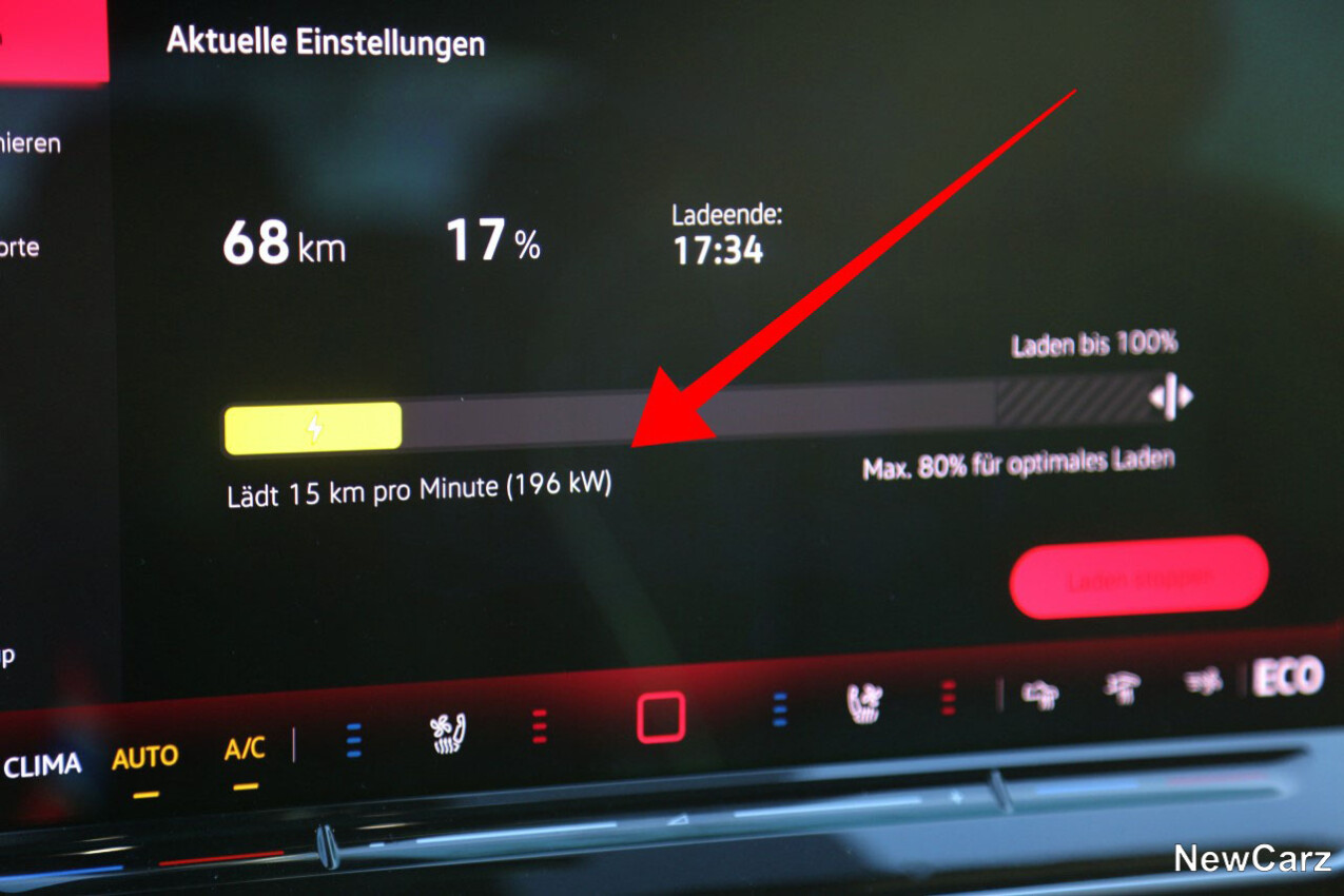 VW ID.7 Tourer Pro S Ladestrom maximal