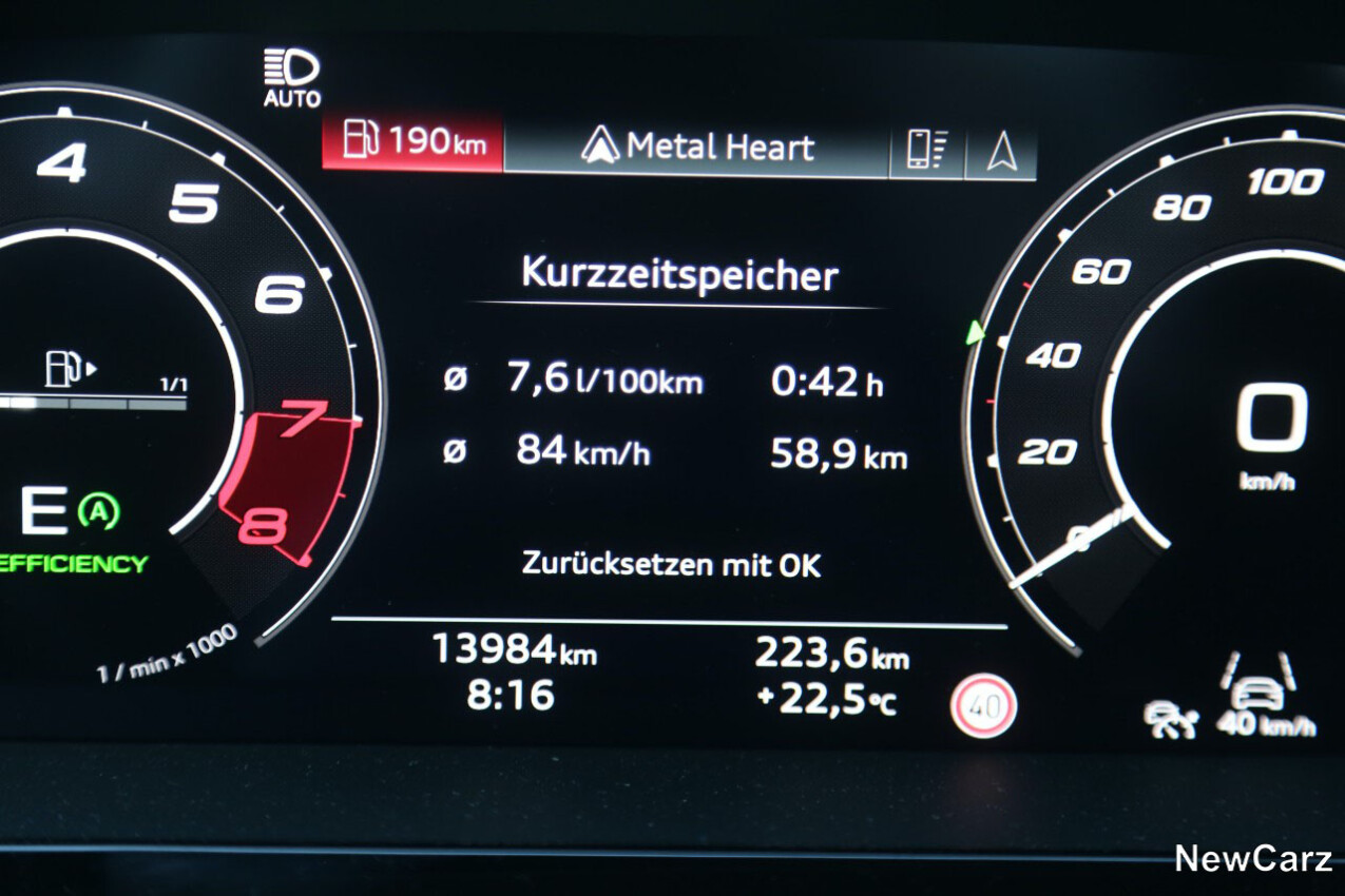 Audi RS3 Sportback Verbrauch Landstraße