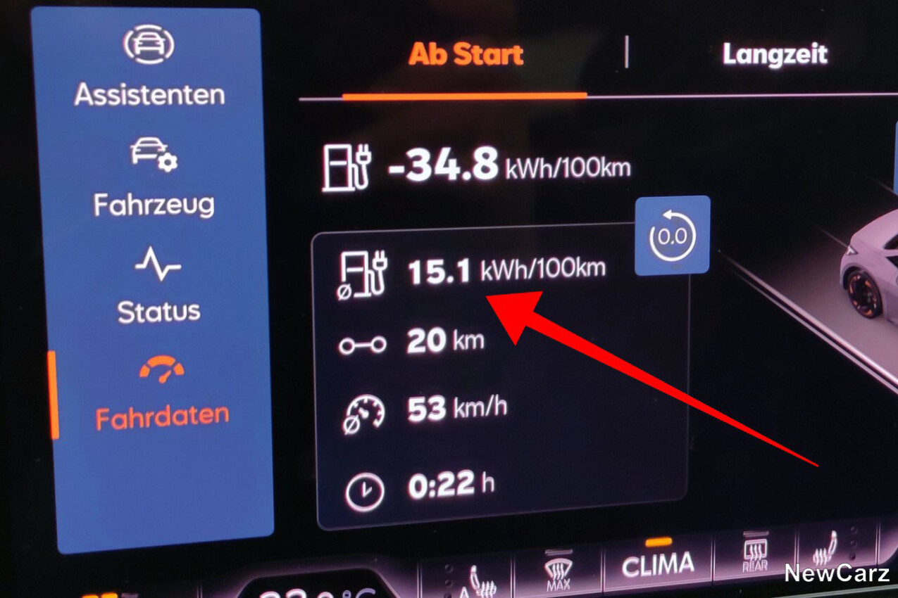 Cupra Born VZ Sparrunde Verbrauch