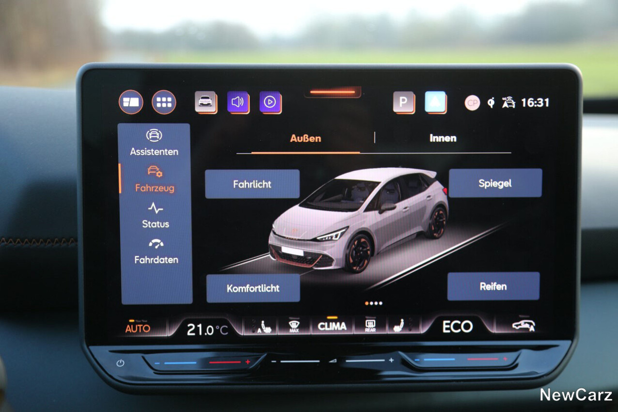 Cupra Born VZ Zentraldisplay