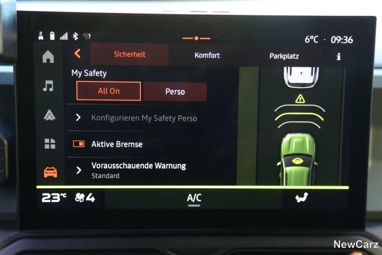 Dacia Duster Mild Hybrid 130 4x4 Assistenzsysteme