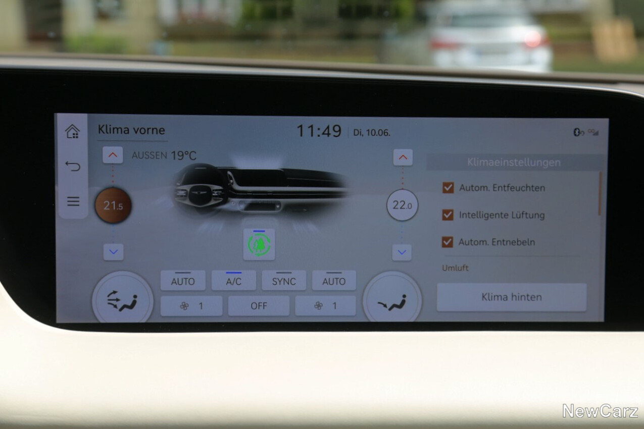 Genesis G90 LWB Klimatisierung