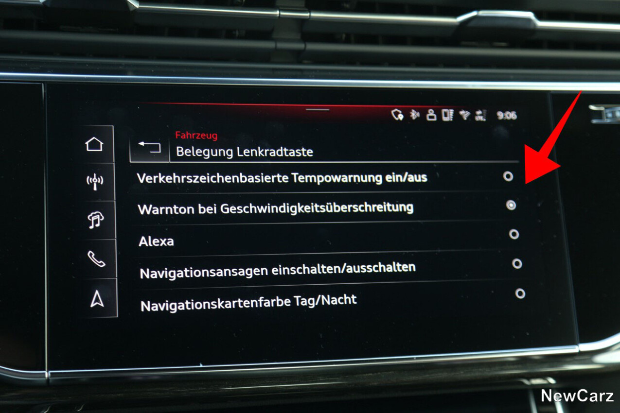 Audi Q7 Geschwindigkeitswarnung