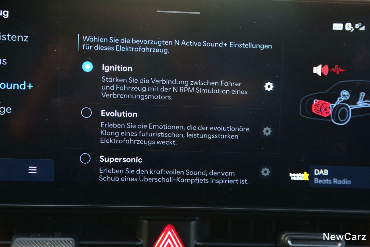 Hyundai IONIQ 5 N Fahrakustik-Menü