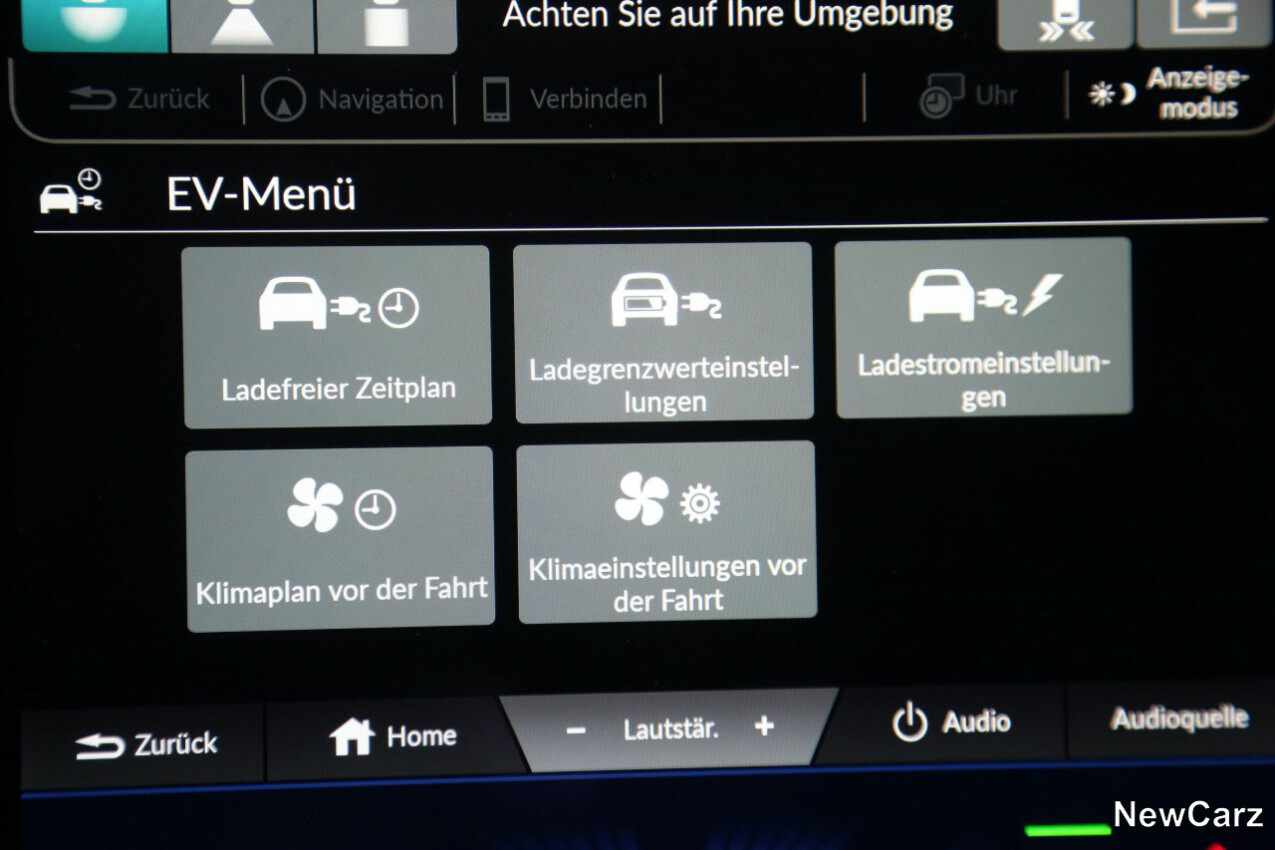 Honda e:NY1 EV-Menü