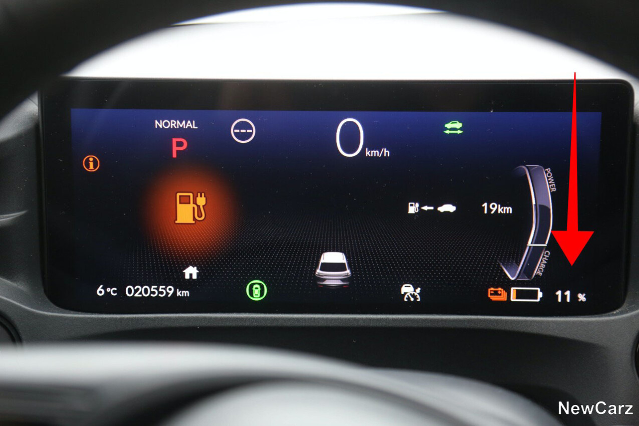 Honda e:NY1 niedriger Akkustand