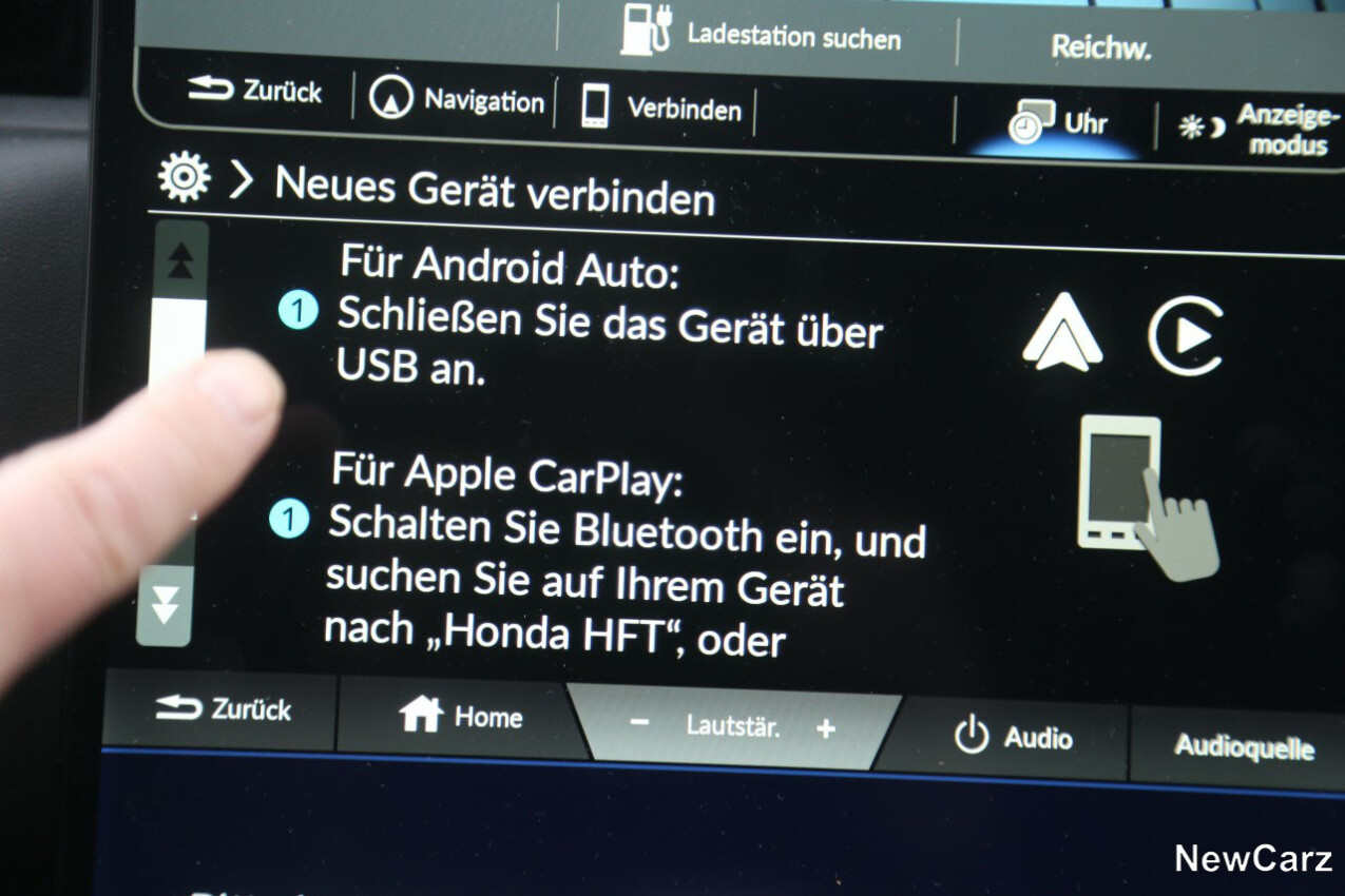 Honda e:NY1 Android Auto