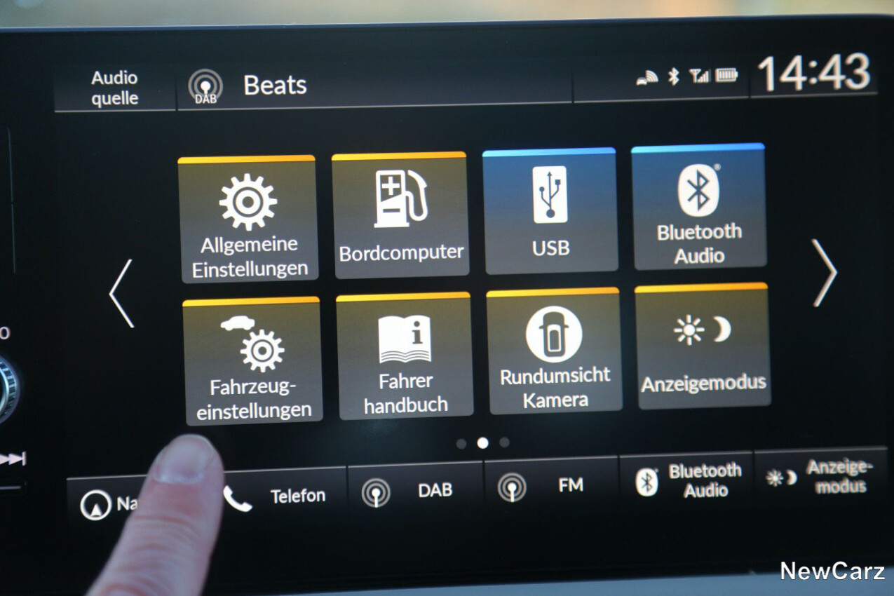 Honda HR-V Facelift Einstellungen Menü
