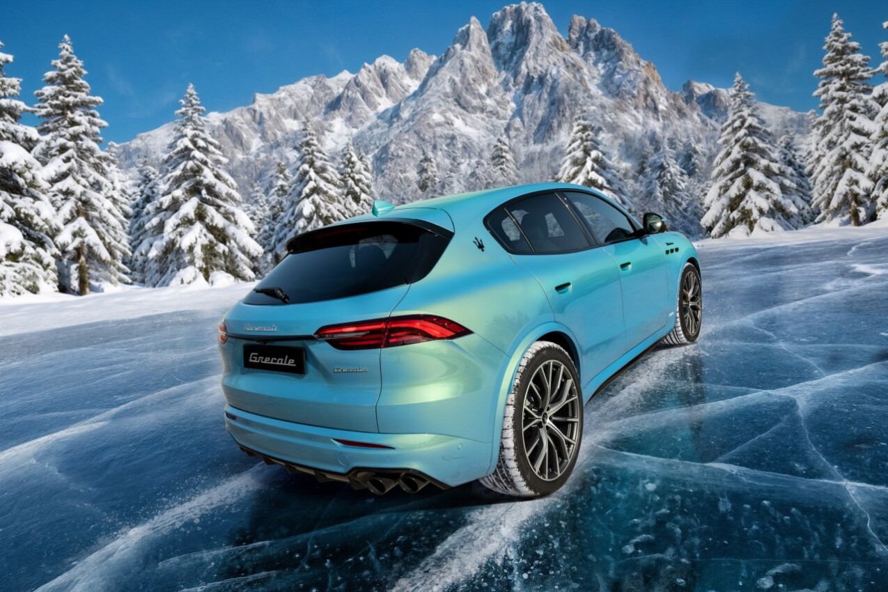 Maserati Grecale Cristallo schräg hinten rechts