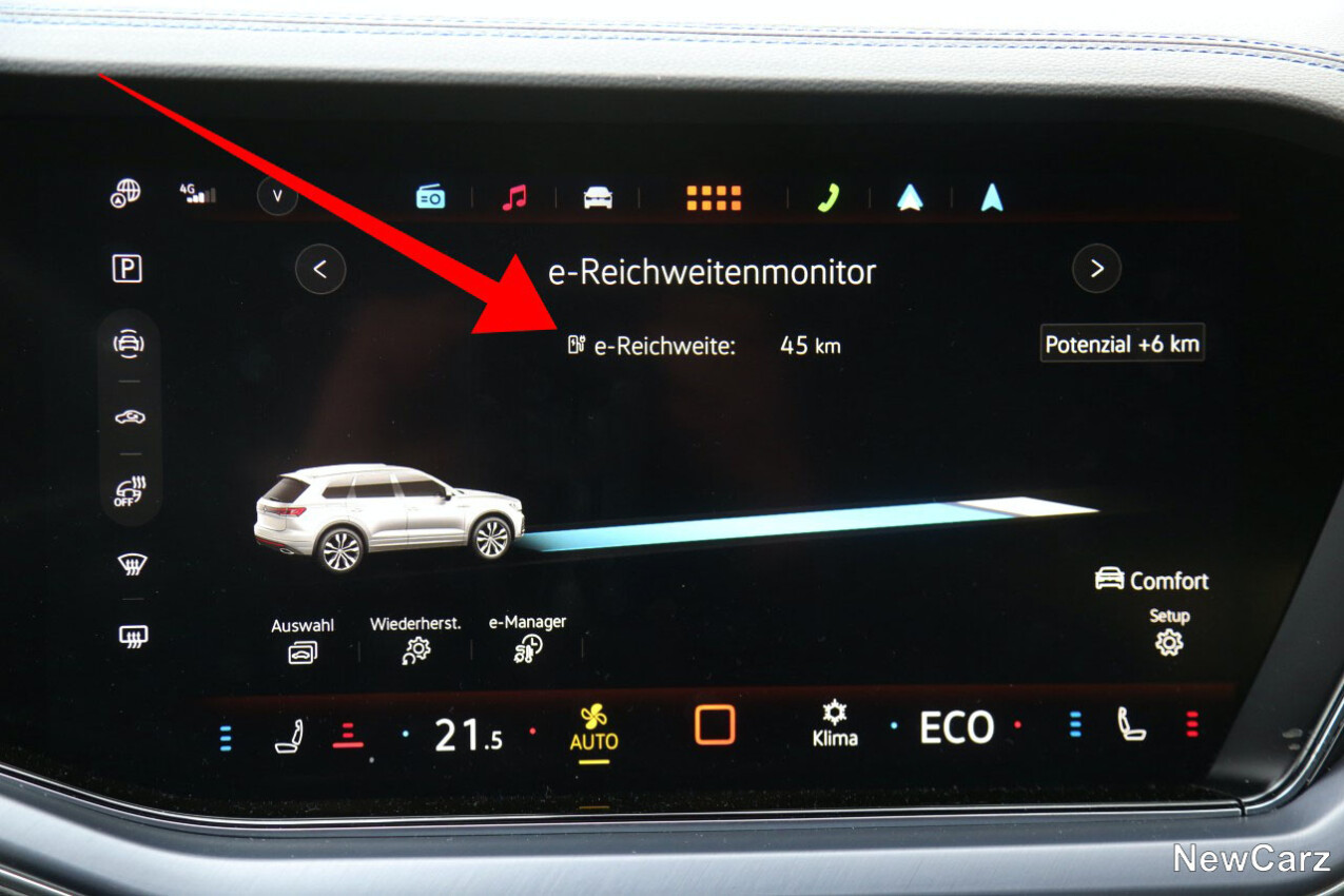 VW Touareg R Facelift Reichweite elektrisch