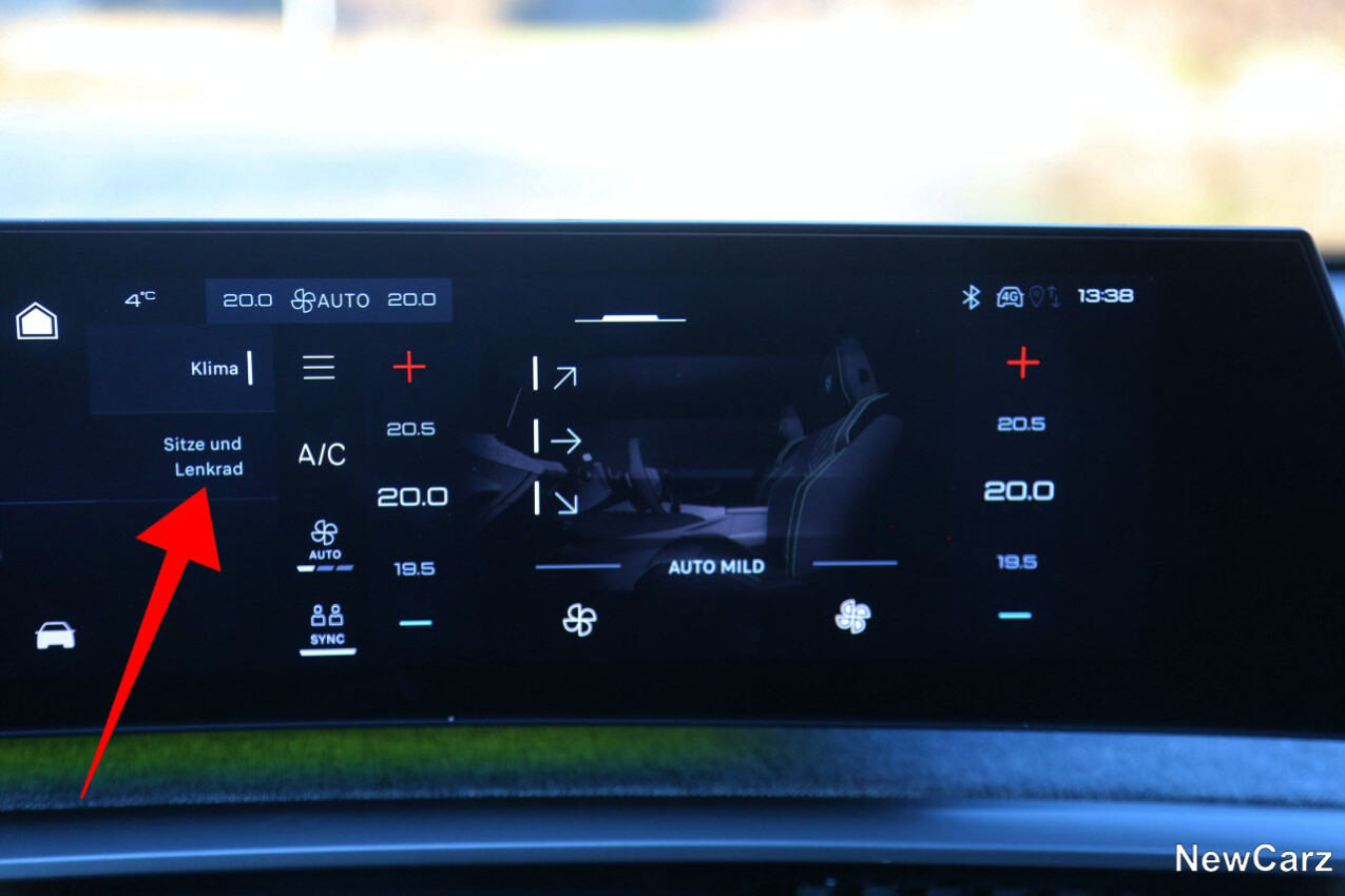 Peugeot 3008 Facelift Klimabedienung