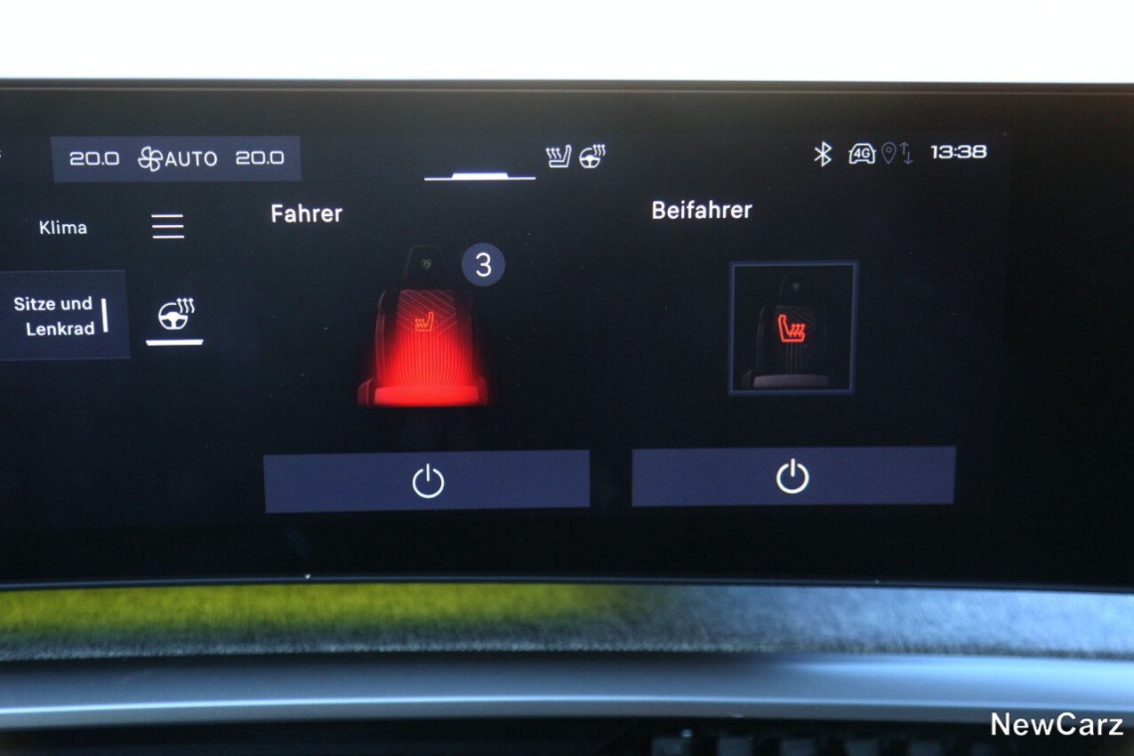 Peugeot 3008 Facelift Sitzheizung