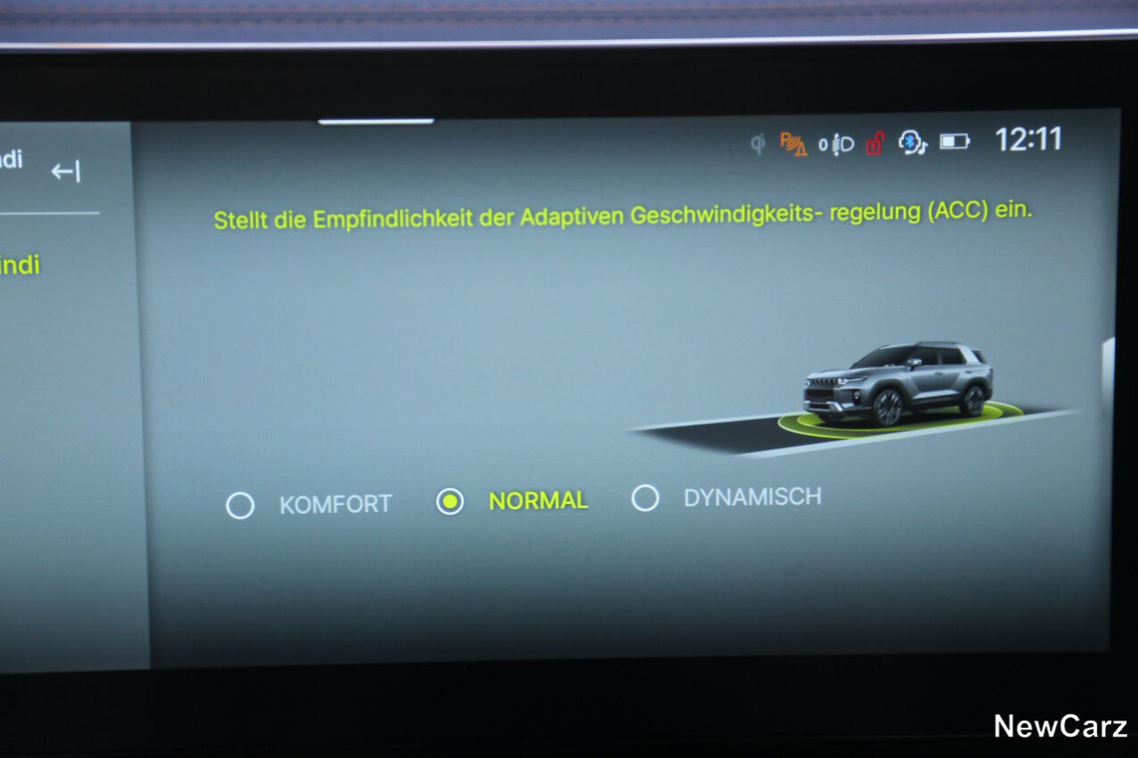 KGM Torres 4WD Tempomat-Einstellung