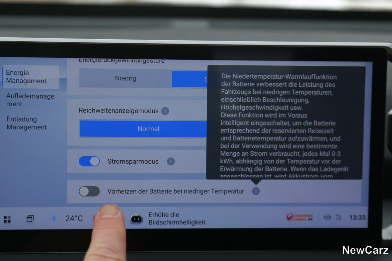 Maxus eTerron 9 Batterieheizung