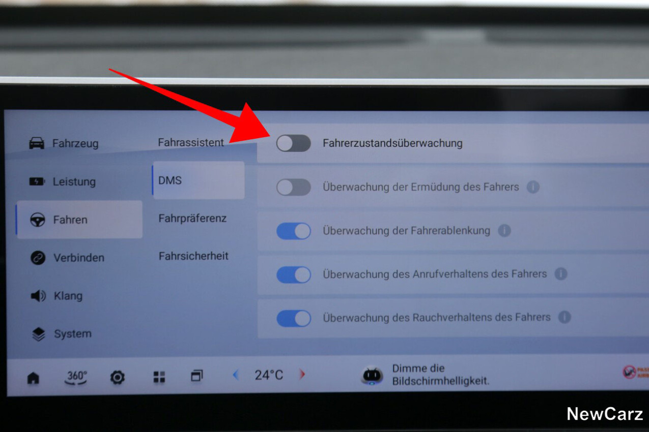 Maxus eTerron 9 Fahrerüberwachung