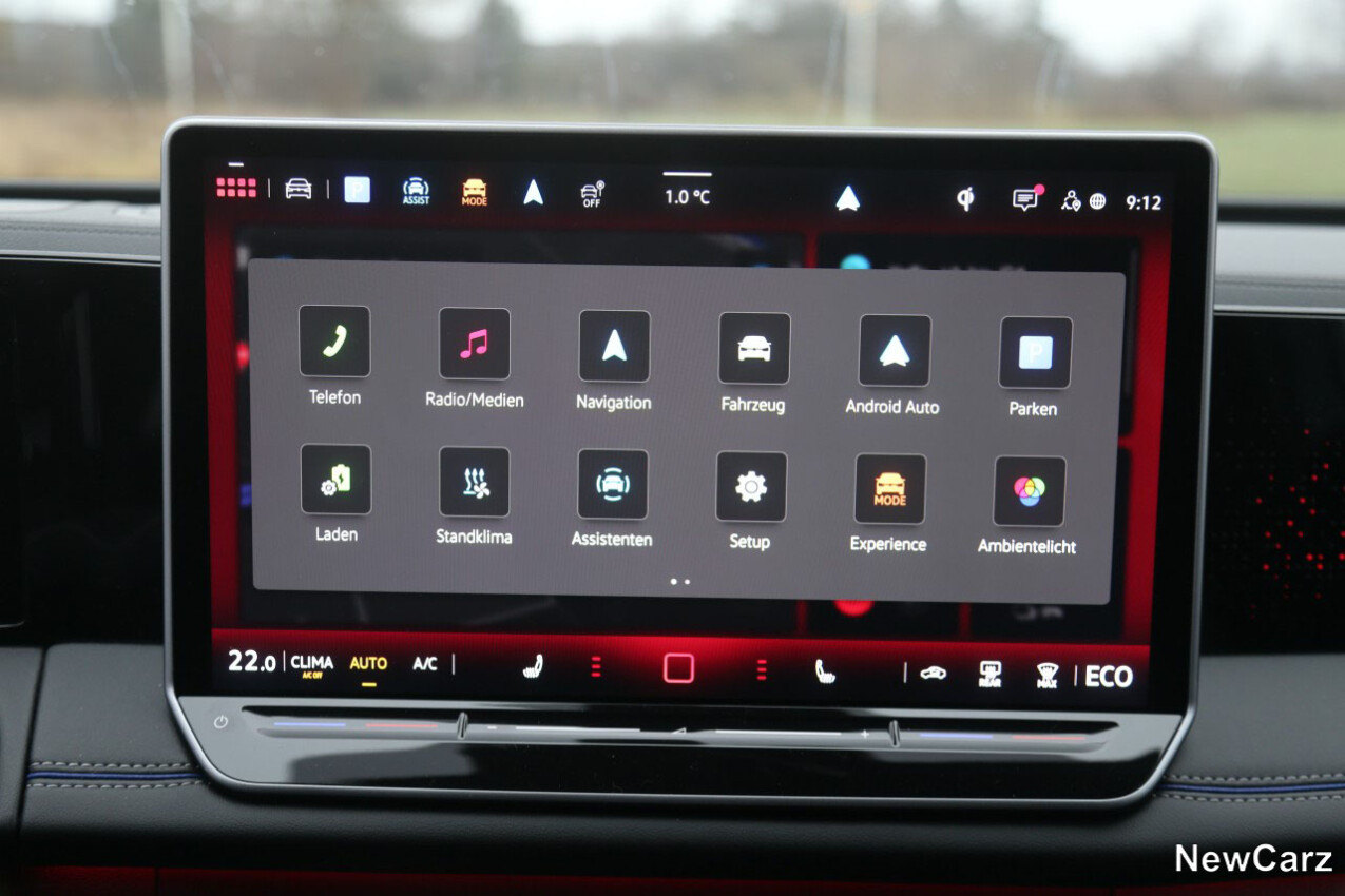 VW Tiguan eHybrid Zentralbildschirm