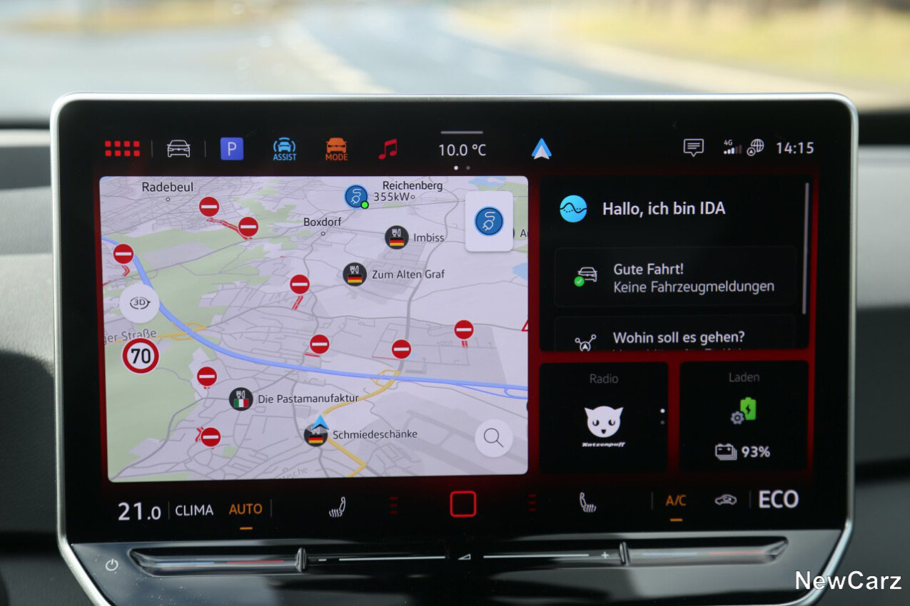 VW ID.3 GTX Performance Fire & Ice Zentralbildschirm