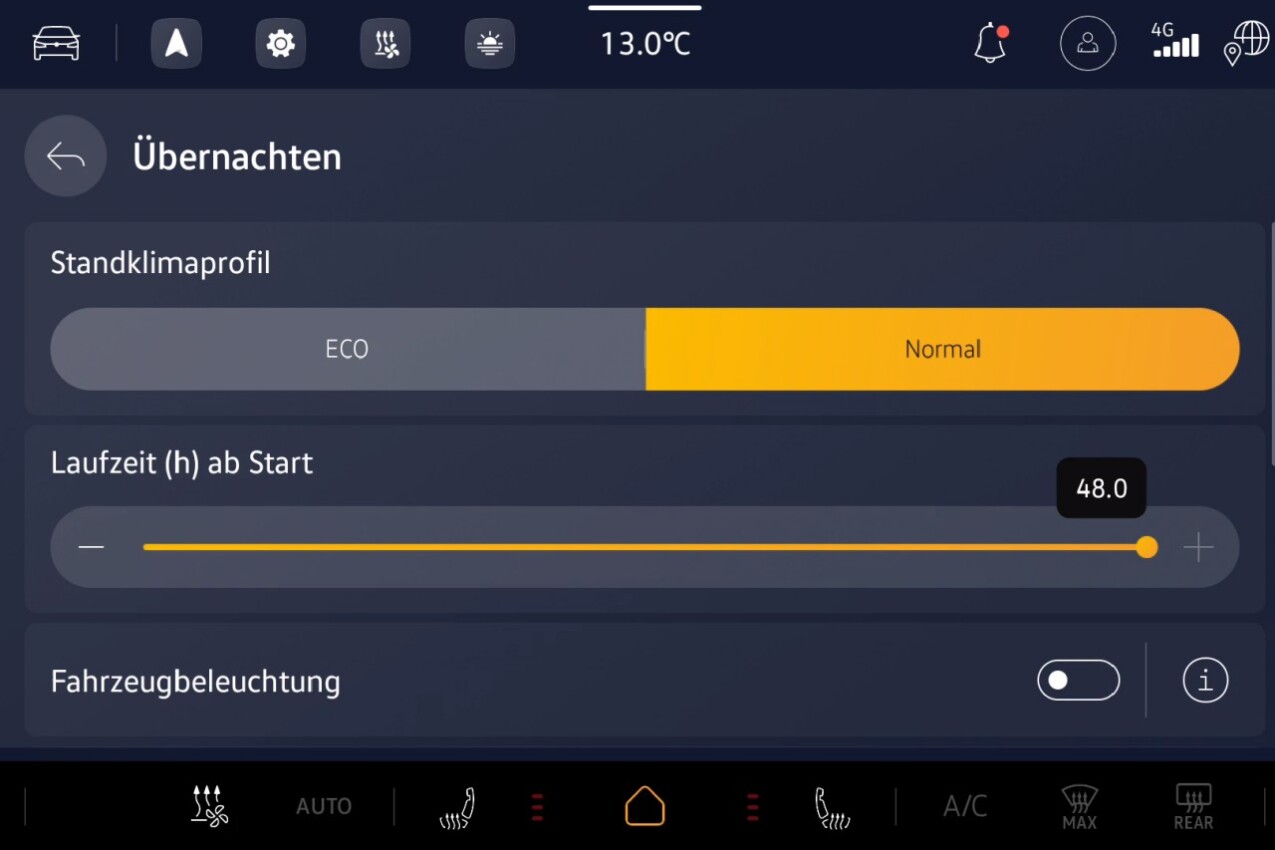 VW ID. Buzz Modus "Übernachten"