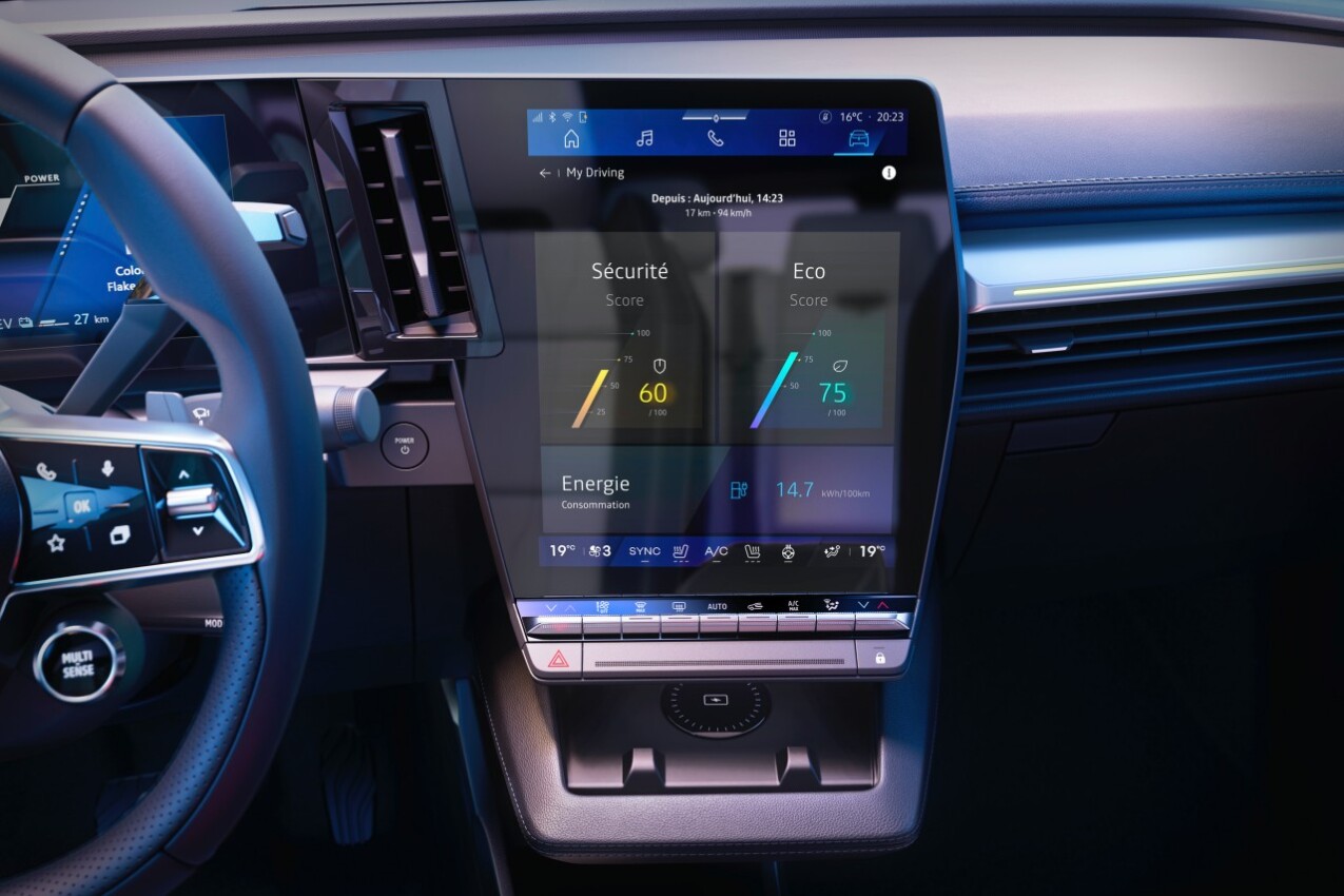 Renault Secenic E-Tech elektrisch 2027 Zentralbildschirm
