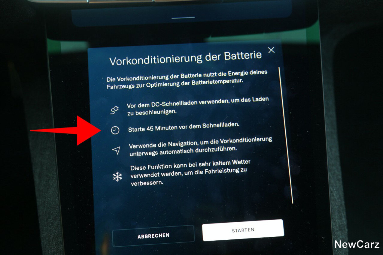 Lucid Air Sapphire Vorkonditionierung