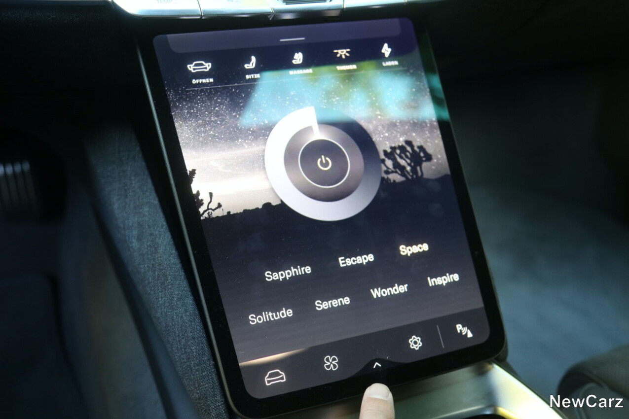 Lucid Air Sapphire Zentralbildschirm